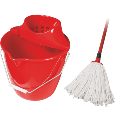 Úklidová souprava mop bavlna 160g červená