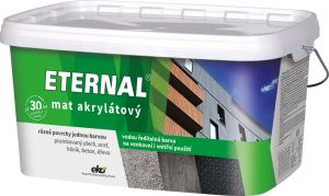 Eternal mat akrylátový univerzální barva na dřevo kov beton, 13 černá, 5 kg