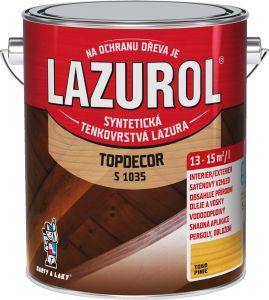 Lazurol Topdecor S1035 tenkovrstvá lazura na dřevo T060 pinie, 2,5 l