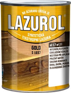 Lazurol Gold S1037 silnovrstvá lazura na dřevo T021 ořech, 750 ml