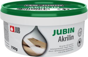 Jubin Akrilin disperzní akrylátový tmel na dřevo, bílý, 750 g