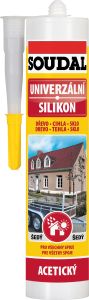 Soudal univerzální silikon, šedý, 280 ml