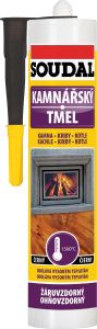 Soudal kamnářský tmel do 1500 °C, černý, 280 ml