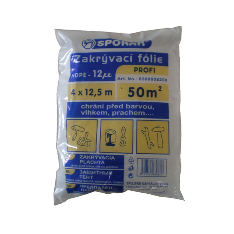 Zakrývací folie 4x12,5m; HDPE - 12my
                          