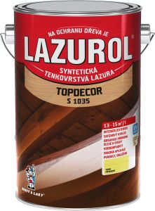Lazurol Topdecor S1035 tenkovrstvá lazura na dřevo T000 přírodní, 4,5 l