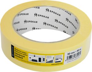 Spokar papírová zakrývací páska, 1 den, do 60 °C, rozměry 30 mm × 50 m