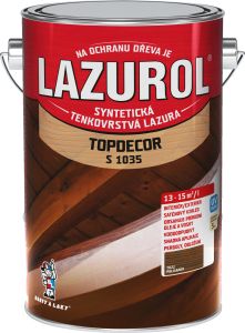 Lazurol Topdecor S1035 tenkovrstvá lazura na dřevo T022 palisandr, 4,5 l