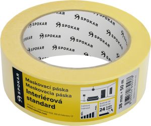 Spokar papírová zakrývací páska, 1 den, do 60 °C, rozměry 38 mm × 50 m