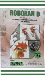 Roboran D přísada do krmiva pro slepice, kuřata, krůty, perličky, kachny a husy, 1 kg