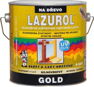 Lazurol Gold S1037 silnovrstvá lazura na dřevo T023 teak, 2,5 l