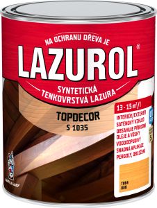 Lazurol Topdecor S1035 tenkovrstvá lazura na dřevo T064 buk, 750 ml