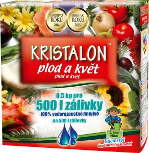 Agro Kristalon Plod a květ, hnojivo na balkonové a okrasné rostliny a dřeviny, 500 g