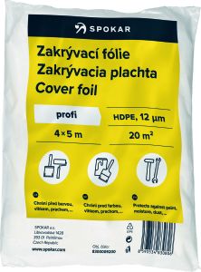 Spokar Profi zakrývací fólie na malování, 12 µ, 20 m², 4 × 5 m