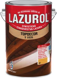 Lazurol Topdecor S1035 tenkovrstvá lazura na dřevo T064 buk, 4,5 l