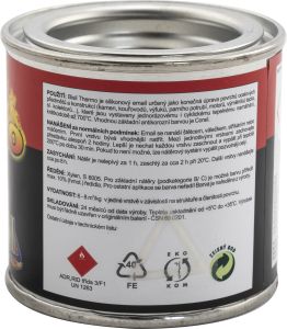 Bisil Thermo žáruvzdorná barva 700 °C, 0199 černá, 80 g