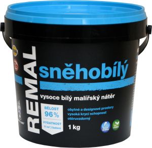 REMAL Sněhobílý vysoce bílá barva na zeď, 1 kg