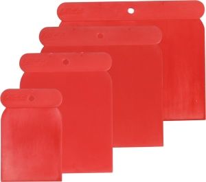 Spokar sada tmelících stěrek, plast, 5 - 7,5 - 10 - 12 cm, 4 kusy