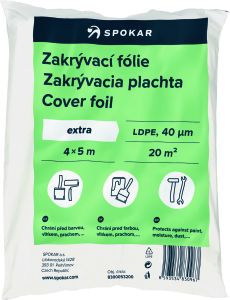 Spokar Hobby zakrývací fólie na malování, 40 µ, 20 m², 4 × 5 m