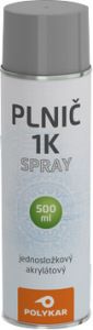Polykar 1K plnič jednosložkový akrylátový ve spreji, šedý, 500 ml