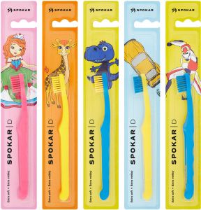Spokar 3432 dětský zubní kartáček do 6 let, extra měkký