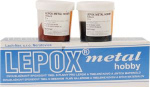 Lepox Metal Hobby dvousložkový epoxidový tmel 100 g + 50g