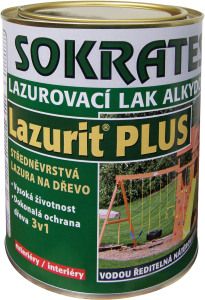 Sokrates Lazurit Plus středněvrstvá lazura na dřevo, bezbarvá, 0,7 kg