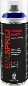 BALSPREJ vrchní univerzální akrylová barva ve spreji, RAL 5002 námořní modrá, 400 ml