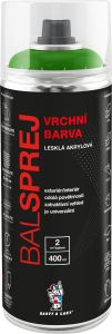 BALSPREJ vrchní univerzální akrylová barva ve spreji, RAL 6018 zelenožlutá, 400 ml