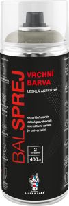 BALSPREJ vrchní univerzální akrylová barva ve spreji, RAL 7032 tmavě šedá, 400 ml