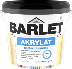 BARLET akrylát pastovitá omítka rýhovaná 1,5 mm, 25 kg