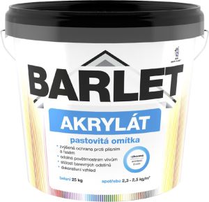 BARLET akrylát pastovitá omítka rýhovaná 2 mm, 25 kg