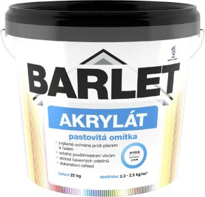 BARLET akrylát pastovitá omítka zrnitá 2 mm, 25 kg
