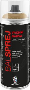 BALSPREJ vrchní univerzální akrylová barva ve spreji, RAL 1001 béžová, 400 ml