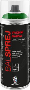 BALSPREJ vrchní univerzální akrylová barva ve spreji, RAL 6029 zelená máta, 400 ml