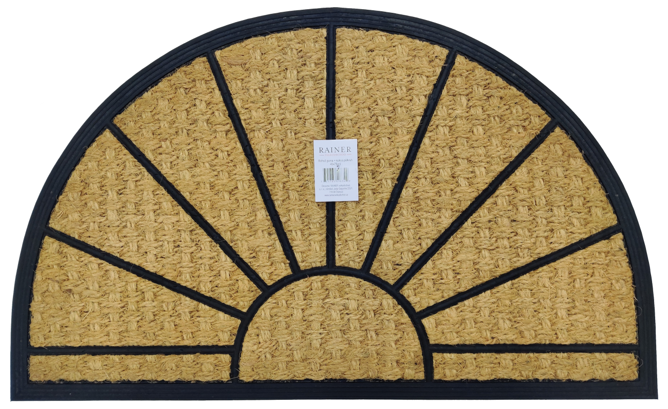 Rohož guma + kokos půlkruh 45x75cm                       