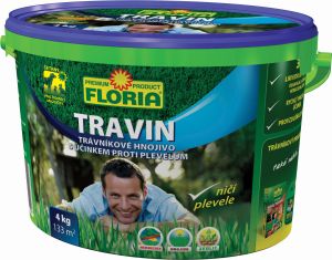 Floria Travin Král trávníků hnojivo na trávníky s účinkem proti plevelům, 4 kg