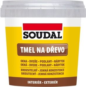 Soudal tmel na dřevo, bílý, 250 g