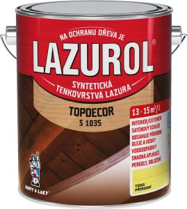 Lazurol Topdecor S1035 tenkovrstvá lazura na dřevo T000 přírodní, 2,5 l
