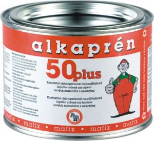 Alkaprén 50 plus, beztoluenové kontaktní lepidlo, na gumu, kov, sklo, 500 ml