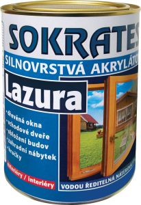 Sokrates Lazura silnovrstvá lazura na dřevo, báze čirá, 0,7 kg