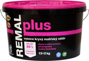REMAL Plus vysoce kryvá barva na zeď, 13+2 kg