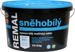 REMAL Sněhobílý vysoce bílá barva na zeď, 13+2 kg