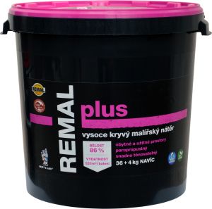 REMAL Plus vysoce kryvá barva na zeď, 36+4 kg
