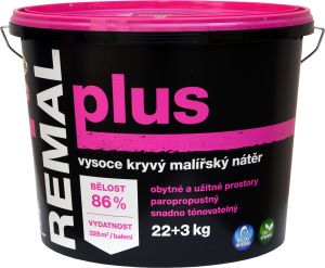 REMAL Plus vysoce kryvá barva na zeď, 22+3 kg