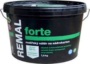 REMAL Forte omyvatelná barva na sádrokarton, 7,5 kg