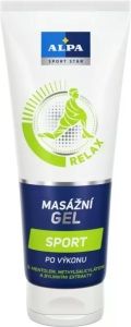 Alpa Sport Star Relax Sport po výkonu masážní gel s mentolem, methylsalicylátem a bylinný extrakty 210 ml
