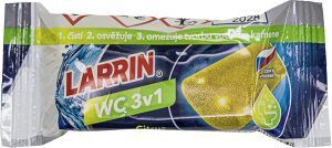 Larrin plus 3v1 Citrus Fresh WC blok, náhradní náplň, vůně citónu, 40 g