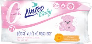 Linteo Baby vlhčené ubrousky s Měsíčkem lékařským, 72 ks