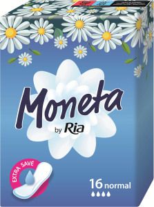 Moneta Normal klasické dámské vložky bez křidélek, 16 ks