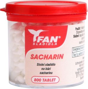 Fan sladidla, sacharin, stopní sladidlo, 800 tablet, 50 g